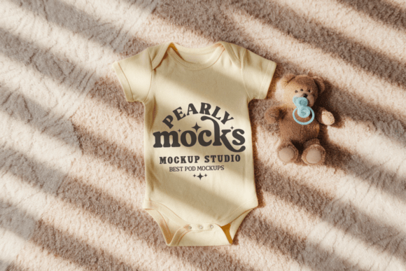 Baby Onesie Bodysuit Mockup 17