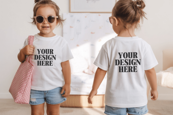 Bella Canvas 3001Y Front Back Mockup 8