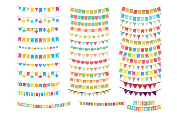 Bunting Banners Garland Party Flag SVG
