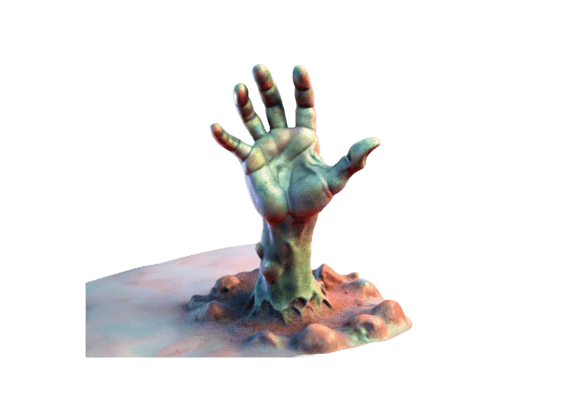 Cartoon Green Zombie Hand PNG: A Versatile Design Asset for Creators