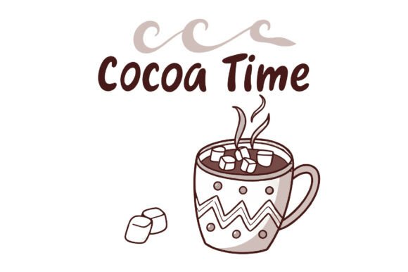 Cocoa Time Christmas PNG: High-Quality Digital Art for Festive Creativity