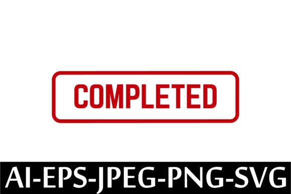 COMPLETED Rubber Stamp Design Vector