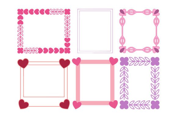 Cute Valentine Decorative Border Frames