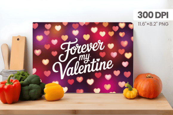 Forever My Valentine Cutting Board PNG S