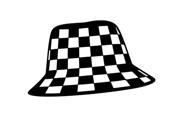 Free Checkered Hat Clipart Vector Design