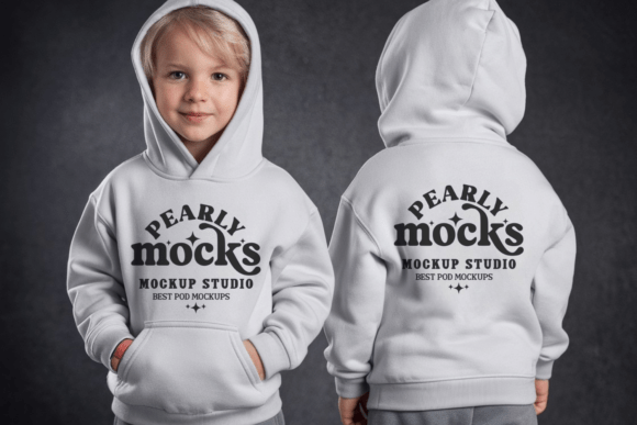 Gildan 18000B Front Back Kids Mockup 1