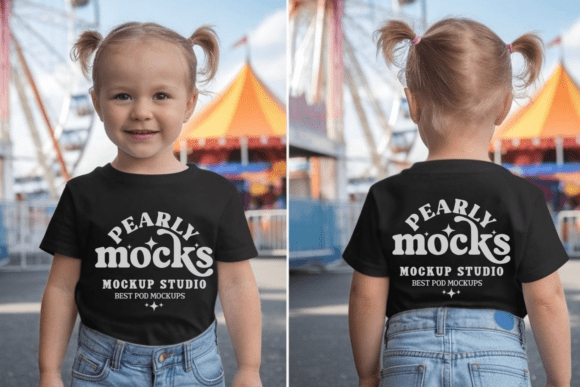 Gildan 18000B Front Back Kids Mockup 5