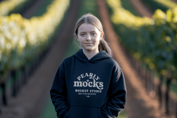 Gildan 18500B Kids Hoodie Mockup 35