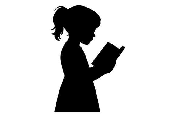 Girl with Book SVG: A Versatile Digital Design for Readers and Makers
