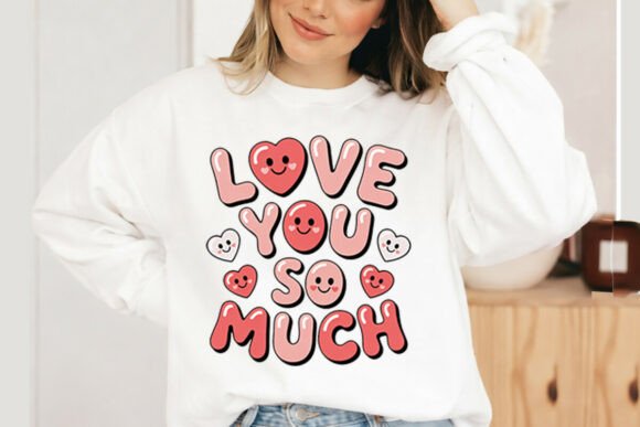 Love You So Much, Kawaii Valentine’s PNG