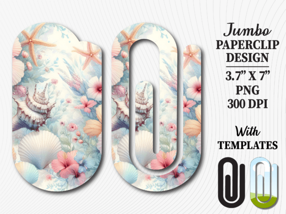 Ocean Shell Mermaid Jumbo Paperclip: A Versatile Sublimation Design for Creative Professionals and Educators