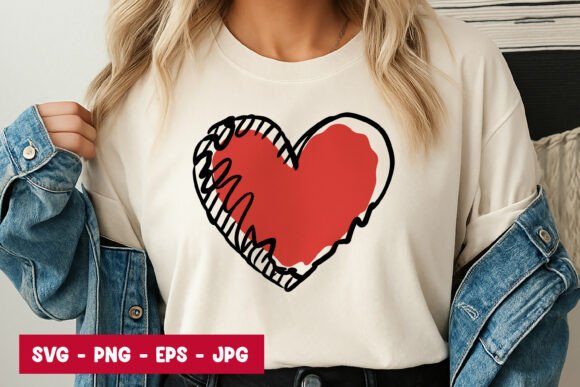 Patch Style Red Heart SVG PNG