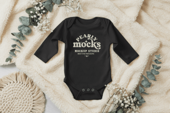 Rabbit Skins 4411 Baby Bodysuit Mockup 3: Elevate Your Design Presentations Instantly