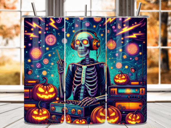 Skeleton Halloween Tumbler Wrap