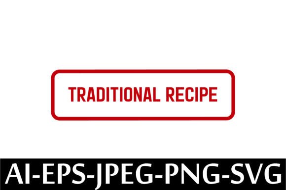 TRADITIONAL RECIPE Rubber Stamp Design