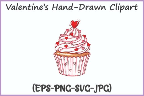 Whimsical Valentines Doodle Clipart PNG